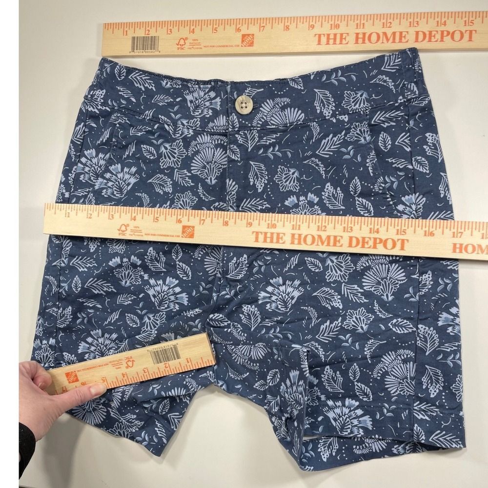 High Rise Stretchy Girlfriend Shorts Jacks W/ S Blue Floral Cotton Modal LN/NWOT - Picture 3 of 8